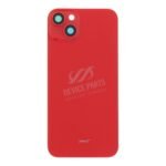 Battery Door + Back Camera Lens and Bezel with Magnetism Ring+Metal Plate for iPhone 14 Plus Red OEM