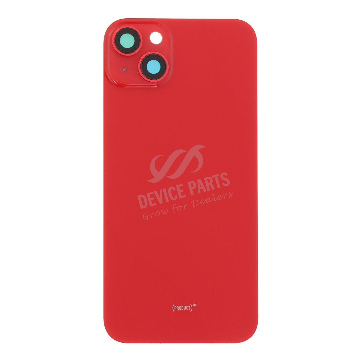 as171066_2507156786_1.jpg Battery Door + Back Camera Lens and Bezel with Magnetism Ring+Metal Plate for iPhone 14 Plus Red OEM - Image 1