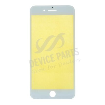 Glass Lens With Frame for iPhone 8 Plus White OEM