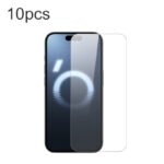 10Pcs Tempered Glass Screen Protector for iPhone 16 Pro Max Transparent