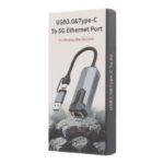 Airsky 5Gbps Type-C+USB to RJ45 Aluminum Shell Gigabit Ethernet Adapter - Image 2