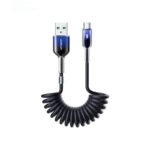 JOYROOM S-A43 3A 1.5M Type-C Port Crystal-Clear Series Coiled Fast Charging Data Cable Black CE/ROHS Certified