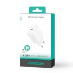 JOYROOM JR-TCF20 20W Type-C PD Fast Charger with 1M Type-C to Type-C Date Cable Eu Plug White CE/FCC/RoHS Certified - Image 2