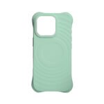 Full Pure Color MagSafe Liquid Silicone Ripple Case with Customize Side Keys Hole for iPhone 16 Green