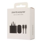 EP-TA800 25W Type-C Charger with 1M Type-C to Type-C Cable & Package for Samsung Ori UK Plug Black - Image 2