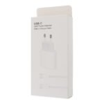 20W A2347 Type-C Charger with A2795 1M Type-C to Type-C Braided Cable for iPhone OEM White EU Plug - Image 2