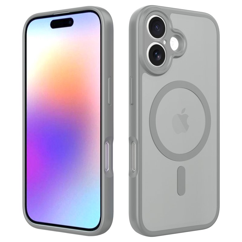 14420250809165703.jpg Upgraded Camera Hole Skin Feel Magnetic Drop-Proof Case for iPhone 17 Gray - Image 1