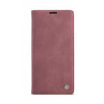 CaseMe-013 TPU Business Style Vintage Matte Horizontal Flap Leather Case for iPhone 12/12 Pro Red
