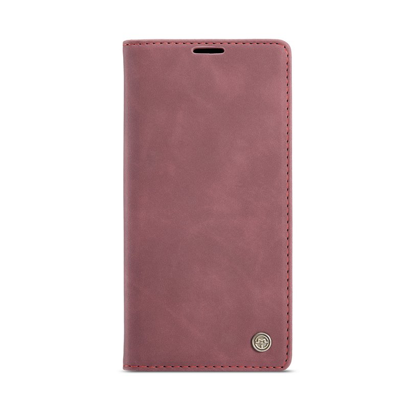 17520210605161403.jpg CaseMe-013 TPU Business Style Vintage Matte Horizontal Flap Leather Case for iPhone 12/12 Pro Red - Image 1