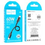 HOCO X96 0.25M 3.0A 60W Hyper Type-C to Type-C Charging Data Cable Black - Image 2