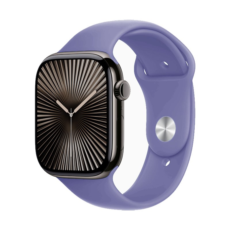 19020241128112741.jpg Solid Color Classic Silicone Band for Apple Watch 42MM/44MM/45MM/46MM/49MM Series Lavender - Image 1
