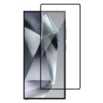 Full Glue Fingerprint Unlock Available Full Screen Tempered Glass Screen Protector for Samsung Galaxy S24 Ultra Black