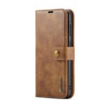 DG.MING Two-Folding Cowhide Texture Case for Samsung Galaxy A36 Brown