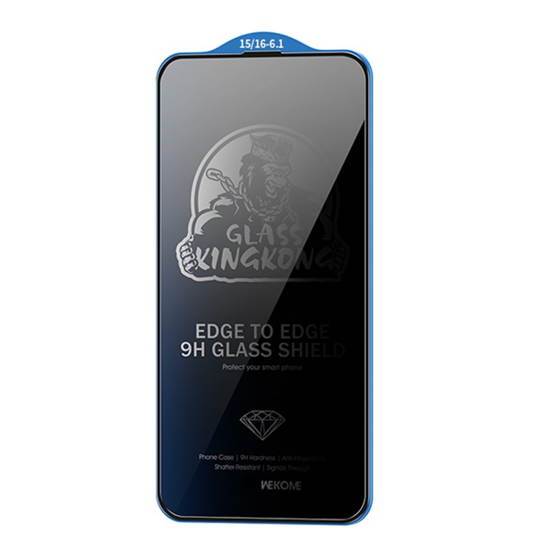 22220250214163305.jpg WEKOME WTP-039 KingKong Series Privacy 3D Tempered Glass Screen Protector for iPhone 15/16 Black - Image 1