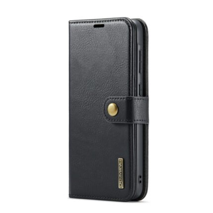 DG.MING Two-Folding Cowhide Texture Case for Samsung Galaxy A36 Black