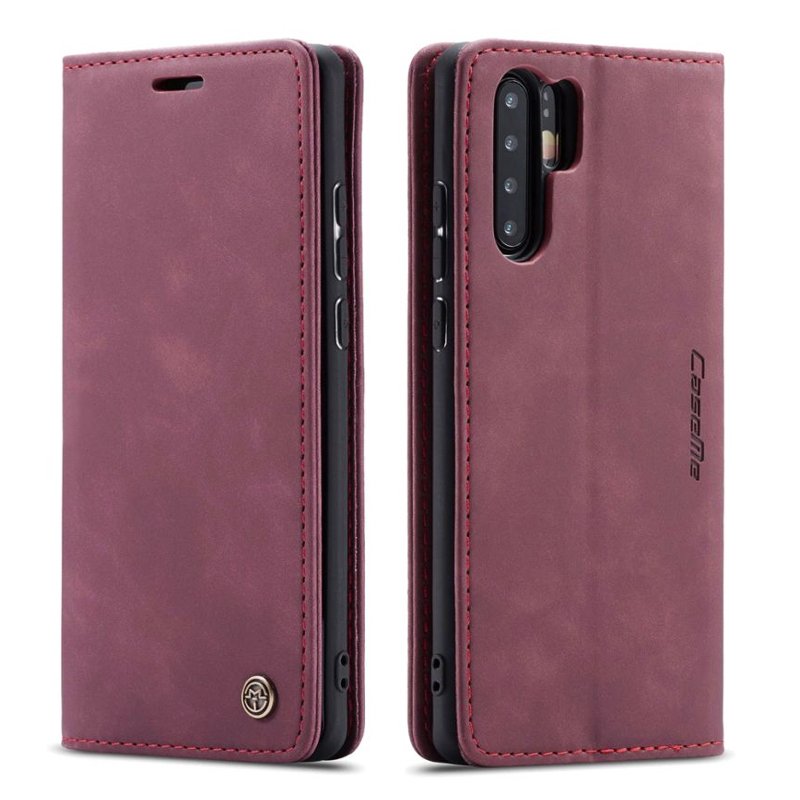 23320241122173456.jpg CaseMe-013 TPU Business Style Vintage Matte Horizontal Flap Leather Case for Huawei P30 Pro Burgundy - Image 1