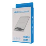 Micro-B HDD Enclosure 2.5 Inch SATA SSD Hard Drive Case with Micro-B Cable Transparent - Image 2