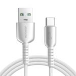 JOYROOM S-A51 3A 1.2M Type-C Port Cutting-Edge Series Fast Charging Data Cable Light Gray CE/ROHS Certified