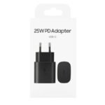 25W Type-C Port Charger with Package for Samsung Black Ori EU plug without Logo - Image 2