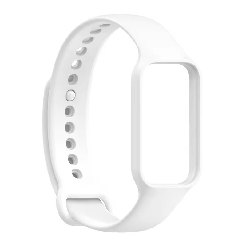 28820241224095131.jpg Solid Color Silicone Band for Xiaomi Redmi Smart Band 2 White - Image 1