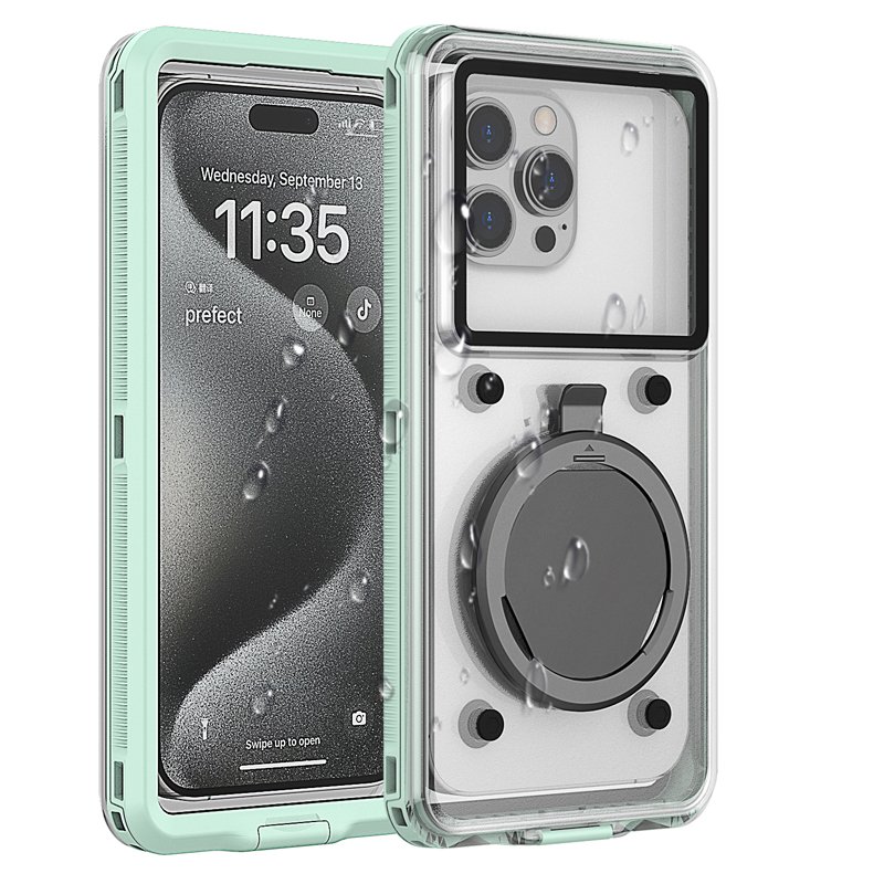 29720250419172831.jpg Redpepper T70 Pro IP68 Stand Waterproof Shockproof Case for Screen Up to 6.9 inch Light Green - Image 1