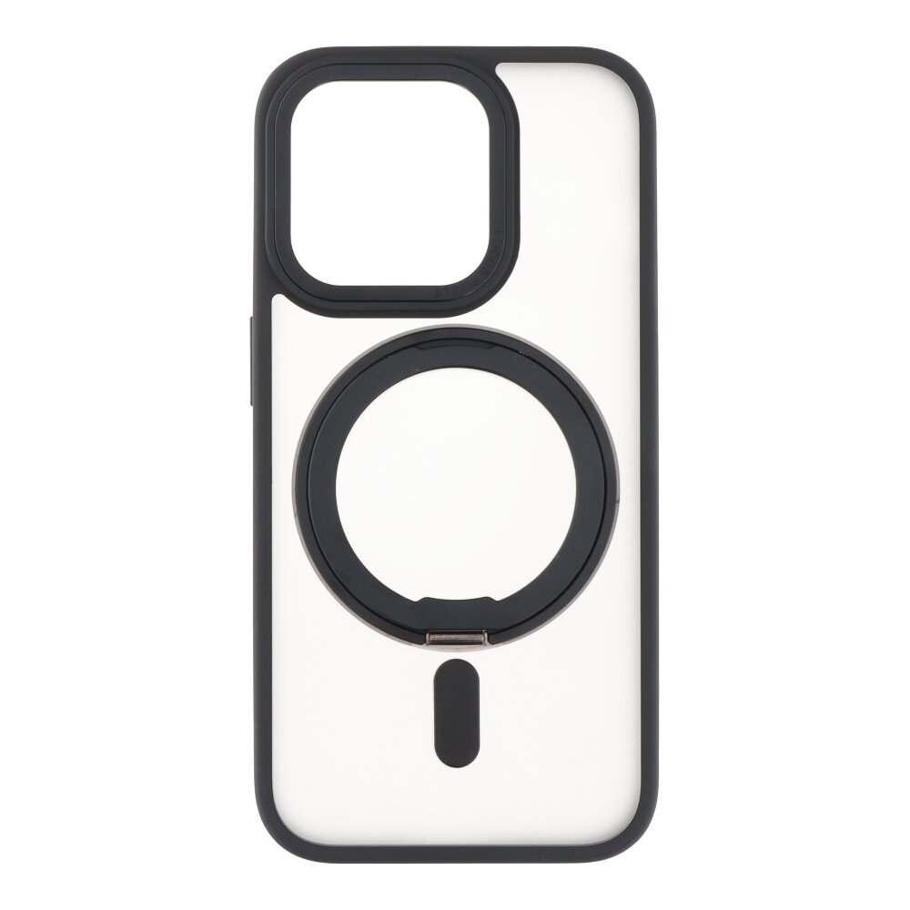 29920231008105426.jpg 360?Rotate Ring Stand Magnetic Cover Case for iPhone 15 Pro Black - Image 1