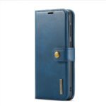 DG.MING Two-Folding Cowhide Texture Case for Samsung Galaxy A36 Blue