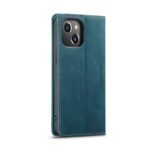 CaseMe-013 TPU Business Style Vintage Matte Horizontal Flap Leather Case for iPhone 14 Blue - Image 2