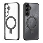 DUX DUCIS Aimo Mag Series Magnetic Matte Anti-drop TPU + PC Case with Ring Holder for Samsung Galaxy S25 Black