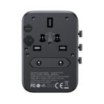 JOYROOM JR-TCW01 17W 3*USB+1*Type-C Port Universal Travel Adapter Black - Image 2