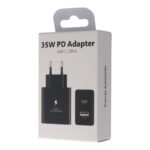 35W Type-C+USB Port Charger with Package for Samsung Black OEM EU Plug without Logo - Image 2