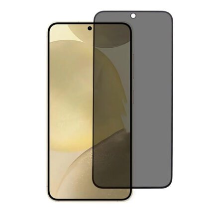 Privacy Anti-Glare Fingerprint Unlock Available Full Screen Tempered Glass Screen Protector for Samsung Galaxy S25 Edge Black