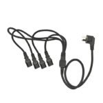 4 in 1 Female Y Type 3C Pure Copper AC Power Cable with 5 Types Extension Cords EU Plug - Image 2