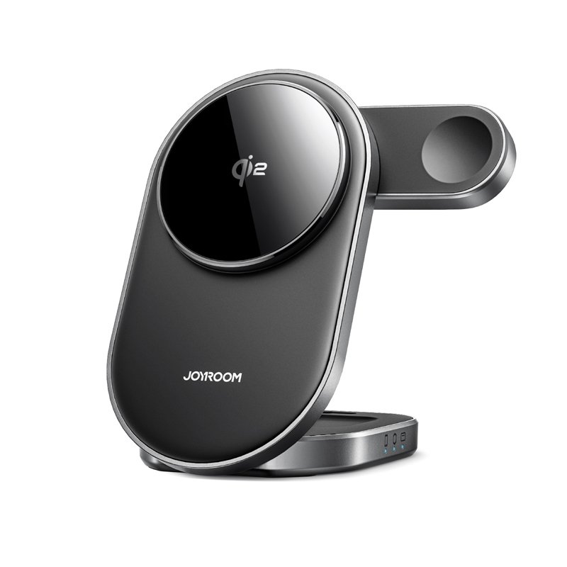33020250519163620.jpg JOYROOM JR-W17 15W 3 in 1 Magnetic Wireless Charger Black - Image 1