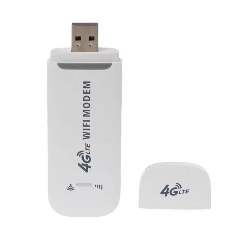 33220250408182155.jpg 150Mbps 4G LTE USB Modem Network Adapter with WiFi Hotspot SIM Card Slot Wireless Router Basic Edition White - Image 1