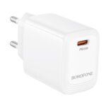 BOROFONE BN26 20W Fuente Single Port PD Charger Eu plug White - Image 2
