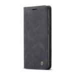 CaseMe-013 TPU Business Style Vintage Matte Horizontal Flap Leather Case for Samsung Galaxy S22 5G Black