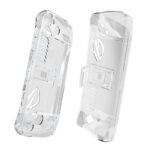 JYS-RA007 Full Cover Crystal Anti-slip Hard Case with Holder Stand for Asus Rog Ally Transparent