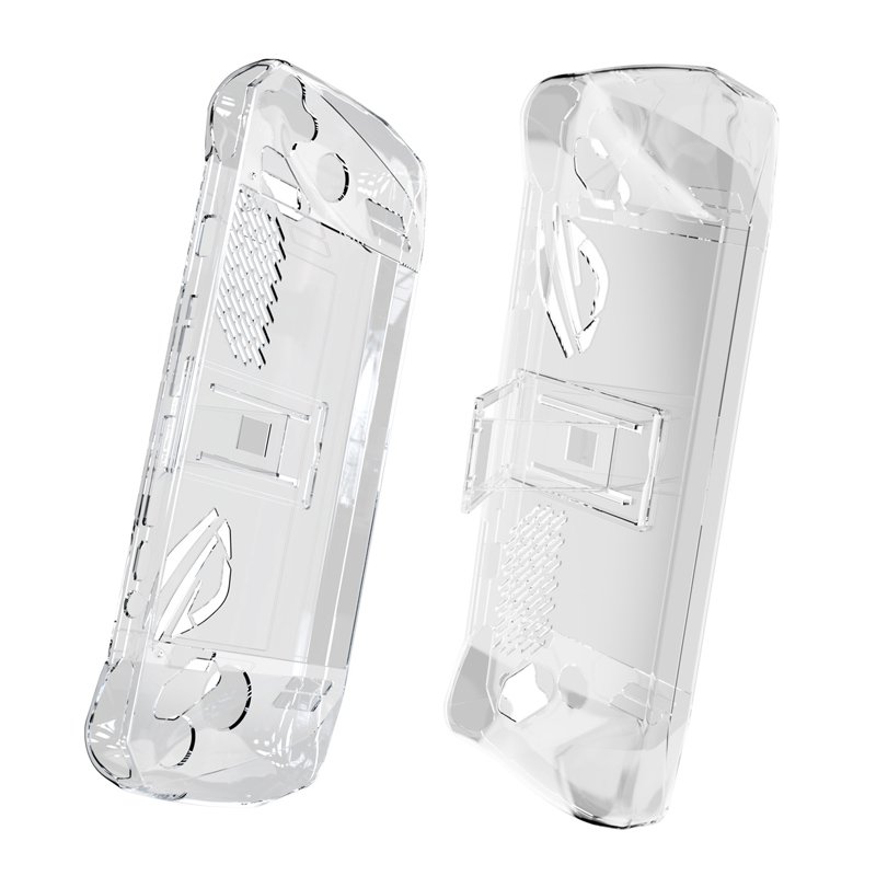 34320250118164255.jpg JYS-RA007 Full Cover Crystal Anti-slip Hard Case with Holder Stand for Asus Rog Ally Transparent - Image 1