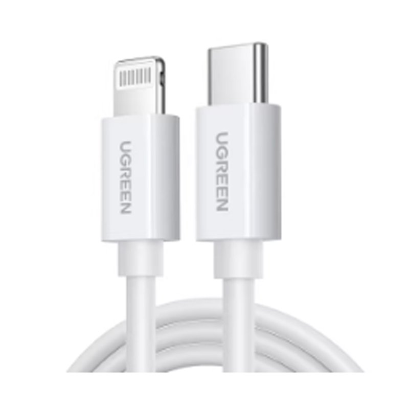 34720241116161010.jpg UGREEN US360 60716 MFi 1M Type-C to Lightning Charging Data Cable for White - Image 1