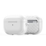 DUX DUCIS PECC Series Rhombus Pattern TPU+PC Case with Hook for AirPods Pro 2nd Silver+White - Image 2