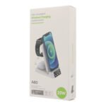 3 in 1 Wireless Charging Station with Digital Alarm Clock for iPhone/Airpods/iWatch Black - Image 2