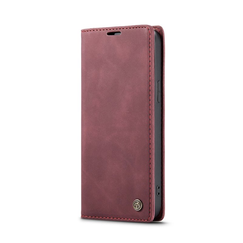 37820230909134612.jpg CaseMe-013 TPU Business Style Vintage Matte Horizontal Flap Leather Case for iPhone 15 Pro Max Burgundy - Image 1