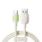 JOYROOM S-A53 3A 1.2m USB-A to Type-C Fluorescent Series Fast Charging Data Cable Beige CE/ROHS Certified