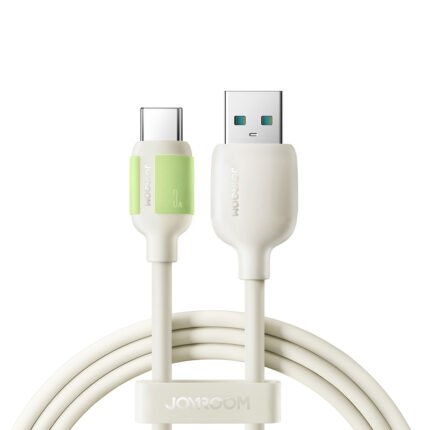 JOYROOM S-A53 3A 1.2m USB-A to Type-C Fluorescent Series Fast Charging Data Cable Beige CE/ROHS Certified