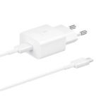 15W Type-C Charger with 1M 3A Type-C to Type-C Cable for Samsung EU Plug OEM White