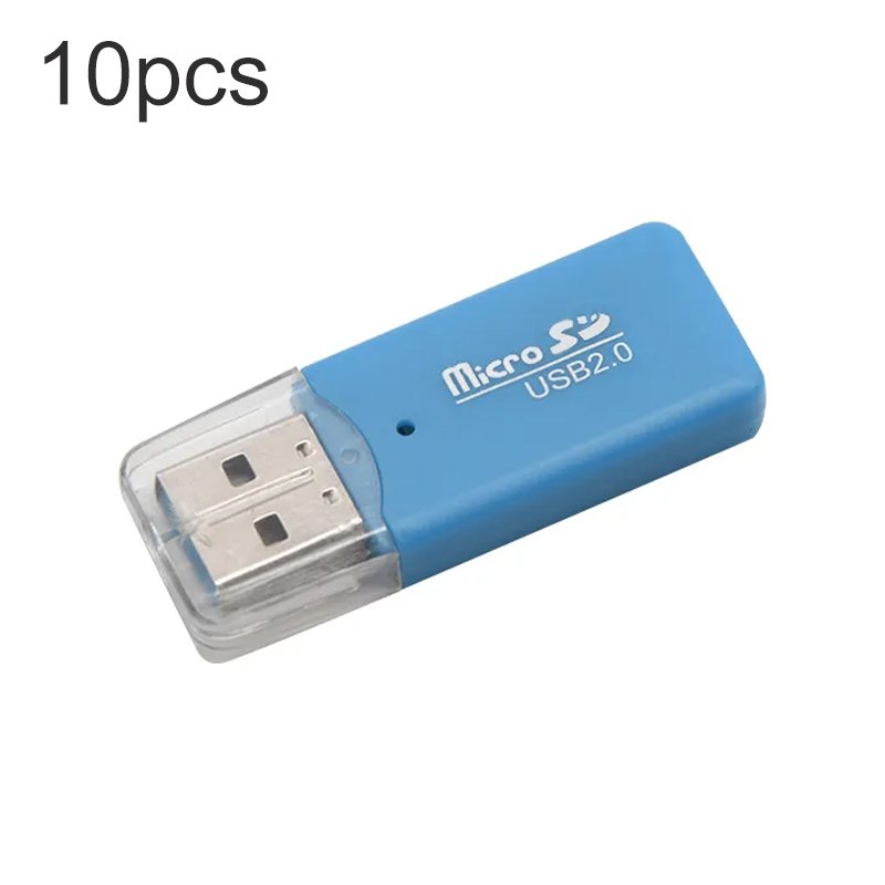 39420250311135952.jpg 10Pcs Micro SD T-Flash Memory Card USB2.0 Card Reader Adapter Blue - Image 1