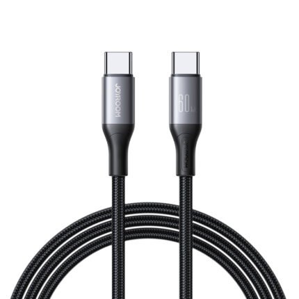 JOYROOM S-A28 60W 2M Type-C to Type-C Flash Series Fast Charging Data Cable Black CE/ROHS Certified