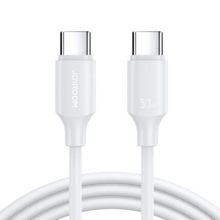 JOYROOM S-CC060A9 1M 60W Type-C to Type-C Charging Data Cable White CE/ROHS Certified