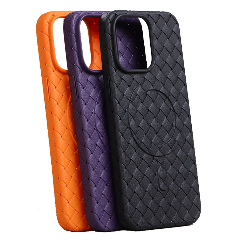 40920230922171922.jpg JOYROOM JR-BP005 Braided Series Magnetic TPU Case for iPhone 15 Pro Purple - Image 1